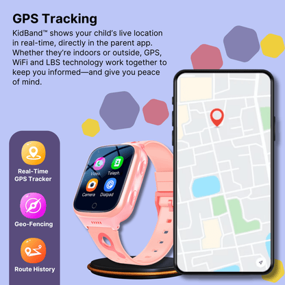 KidBand™ – Kids’ 4G, GPS & SOS Smartwatch