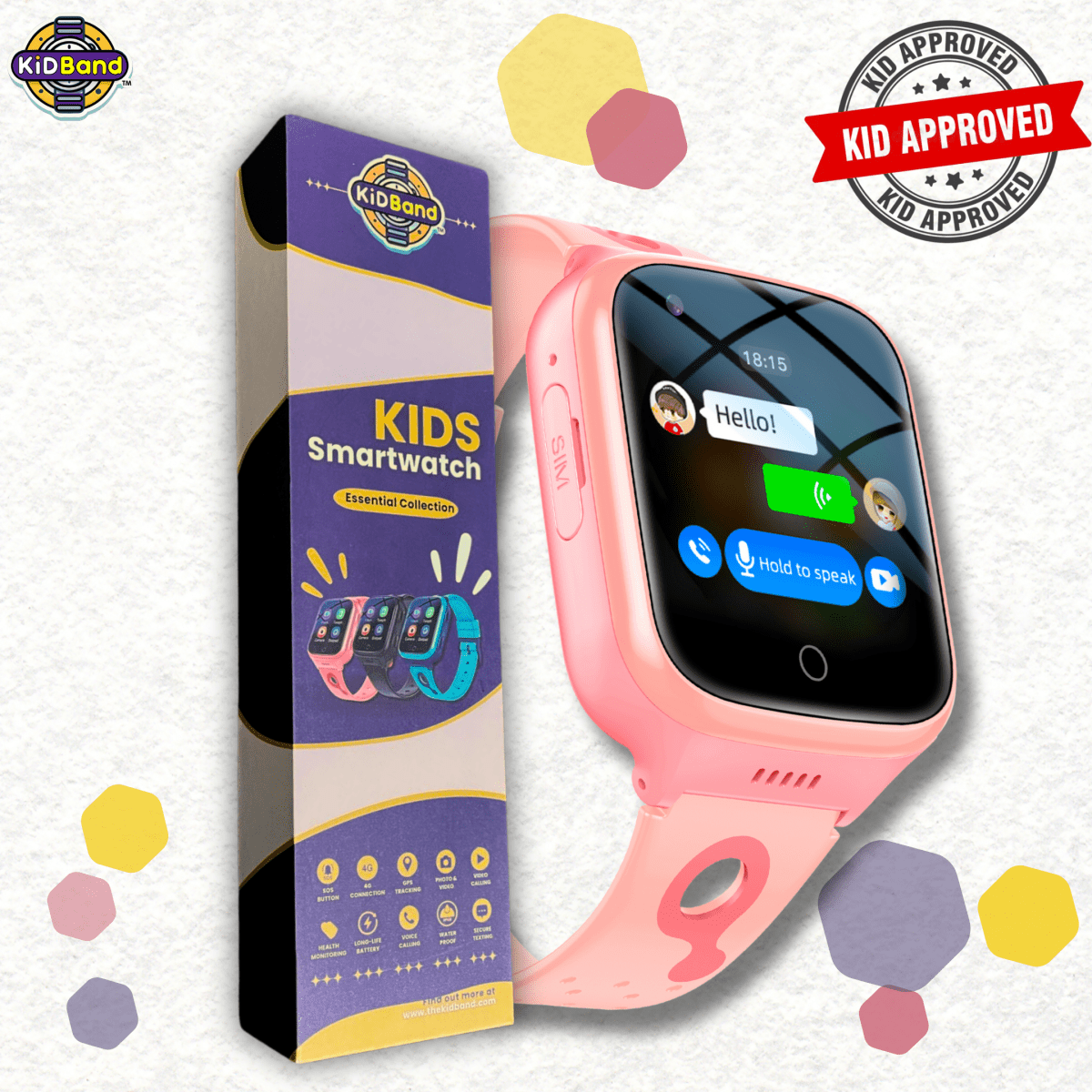 KidBand™ – Kids’ 4G, GPS & SOS Smartwatch
